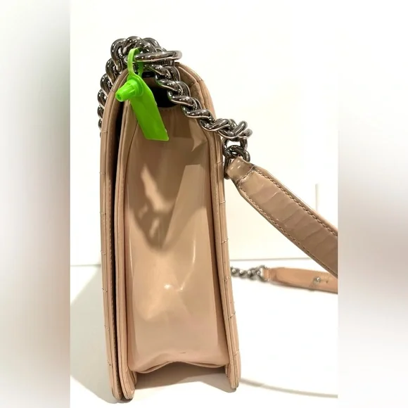 CHANEL GLAZED CALFSKIN JUMBO BOY BAG - VINTAGE - Picture 3 of 15